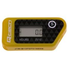 merač motohodín bezdrôtový s nulovatelným počítadlom, Q-TECH (žltý)