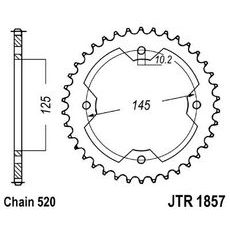 Reťazová rozeta JT JTR 1857-38 38T, 520