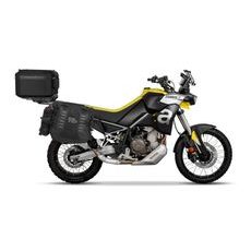 SET OF SHAD TERRA TR40 ADVENTURE SADDLEBAGS AND SHAD TERRA ALUMINIUM TOP CASE TR55 PURE BLACK, INCLUDING MOUNTING KIT SHAD APRILIA TUAREG 660