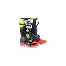 TOPÁNKY TECH 7 S, ALPINESTARS, DETSKÉ (ŠEDÁ/ČERVENÁ FLUO/ŽLUTÁ FLUO) 2024