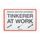 plechová ceduľa TINKERER, OXFORD (červená/šedá, rozmer 30 x 20 cm)