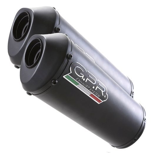 DUAL SLIP-ON EXHAUST GPR GHISA CAT.47.GHI MATTE BLACK INCLUDING REMOVABLE DB KILLERS, LINK PIPES AND CATALYSTS