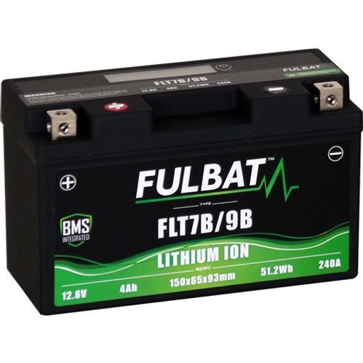 LITHIUM BATTERY& LIFEPO4& YT7B-BS, YT9B-BS FULBAT& 12V, 4AH, 240A, WEIGHT 0,56 KG, 150X65X93