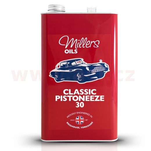 MILLERS OILS PISTONEEZE P30, JEDNOROZSAHOVÝ MOTOROVÝ OLEJ S MALÚ PRÍMESOU ČISTIDIEL A ROZPÚŠŤADIEL 5 L