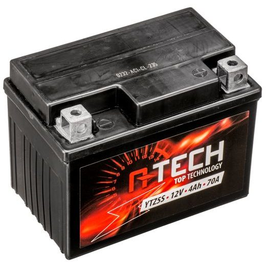 BATÉRIE 12V, YTX4L/YTZ5S, 4AH, 70A, BEZÚDRŽBOVÁ GÉL TECHNOLÓGIE, 113X70X85, A-TECH (AKTIVOVANÁ VE VÝROBE)