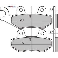 BRZDOVÉ OBLOŽENIE RMS 225101420 ORGANICKÉ