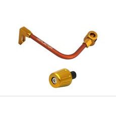 LEVER GUARD ACCOSSATO WITH ORANGE HOSE AND JOINT LEFT, ALUMINIUM