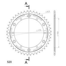 REŤAZOVÁ ROZETA SUPERSPROX RFE-853:44-BLK ČIERNA 44T, 520