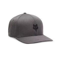 FOX HEAD TECH FLEXFIT HAT, STEEL GREY