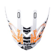 LS2 MX437 PEAK GLITCH WHITE BLACK ORANGE