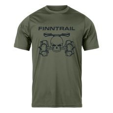 FINNTRAIL T-SHIRT ATV SKULL KHAKI