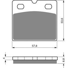 BRZDOVÉ OBLOŽENIE GOLDFREN 072 S3
