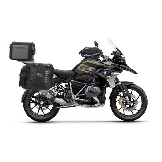 KOMPLETNÁ SADA BOČNÝCH ADVENTURE VAKOV SHAD TERRA TR40 A HLINÍKOVÉHO 55 L VRCHNÉHO KUFRU,VRÁTANE MONTÁŽNEJ SADY SHAD BMW R1200/R1250GS ADVENTURE