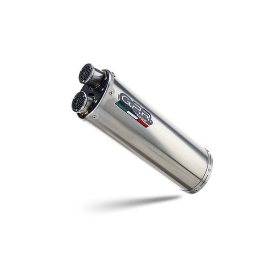 VÝFUK KOMPLETNÝ GPR DUAL INOX E5.CO.Y.230.1.CAT.DUAL.IO BRUSHED STAINLESS STEEL INCLUDING REMOVABLE DB KILLER AND CATALYST