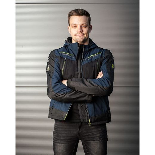 LS2 ZIRCONIUM MAN JACKET BLUE BLACK H-V YELLOW