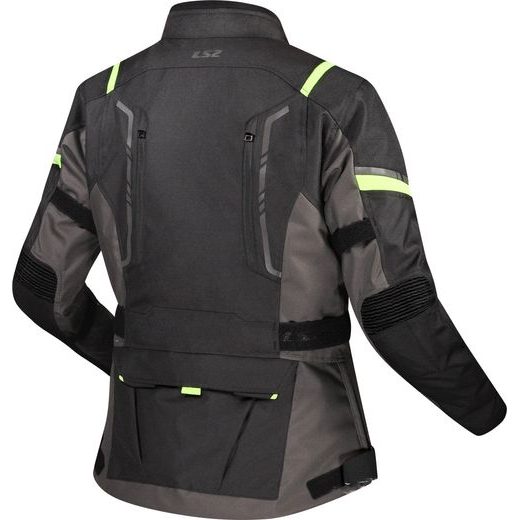 LS2 NARVIK LADY JACKET GREY BLACK H-V YELLOW