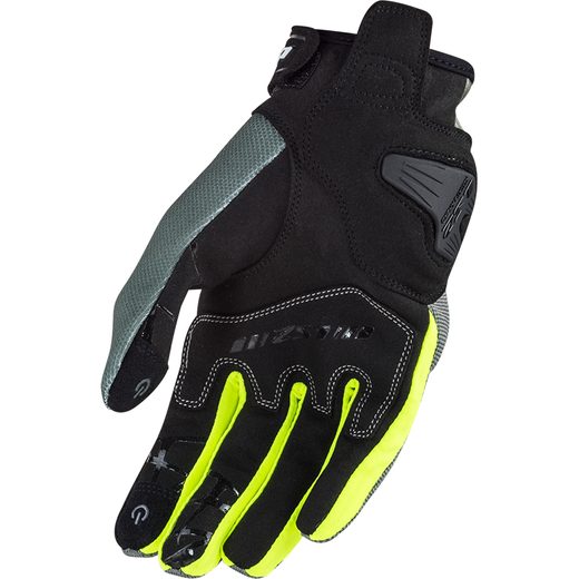 LS2 DART 2 MAN GLOVES GREY H-V YELLOW
