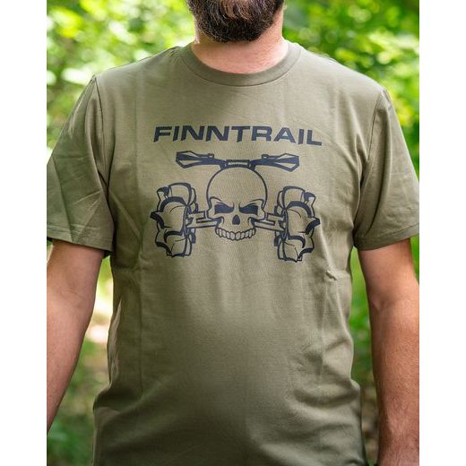 FINNTRAIL T-SHIRT ATV SKULL KHAKI