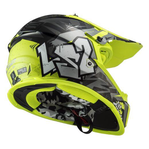 LS2 MX437 FAST EVO MINI CRUSHER BLACK YELLOW