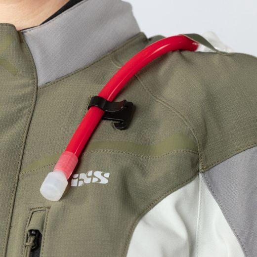 WOMEN'S LAMINATED JACKET IXS VENTURE-STX 1.0 X2-011605 LIGHT GREY-OLIVE DXL