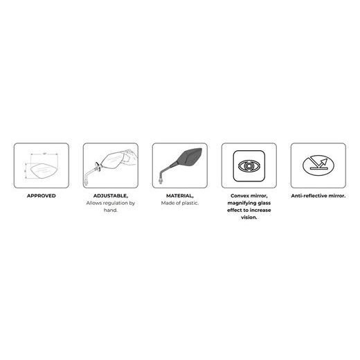 ZPÄTNÉ ZRKADLO PUIG Z3 21824N ČIERNA LEFT, 30?