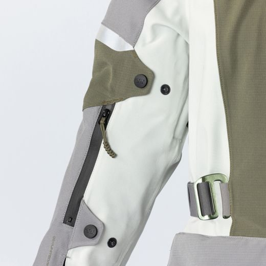 WOMEN'S LAMINATED JACKET IXS VENTURE-STX 1.0 X2-011605 LIGHT GREY-OLIVE D3XL