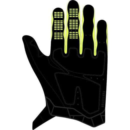 FOX PAWTECTOR GLOVE - BLACK/YELLOW MX24