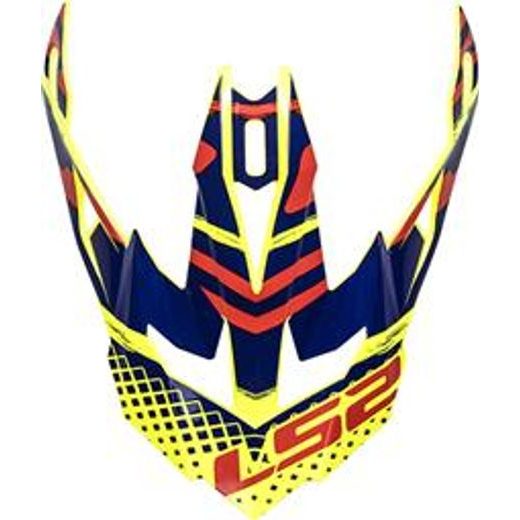 LS2 MX470 PEAK BOMBER YELLOW BLUE RED