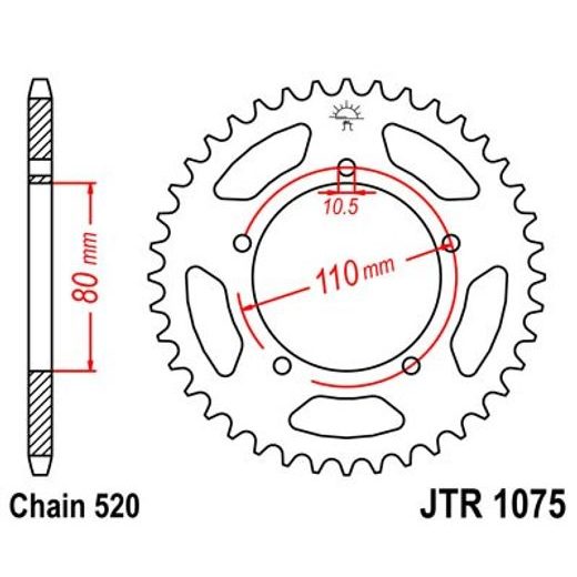 REŤAZOVÁ SADA EK - STRIEBORNÝ REŤAZ 520 DEX, X-KRÚŽOK, KOLIESKO JT, ROZETA JT PRE KYMCO VENOX 250 2004-2009