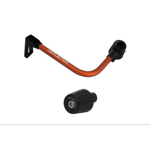 LEVER GUARD ACCOSSATO WITH ORANGE HOSE AND JOINT LEFT, ALUMINIUM