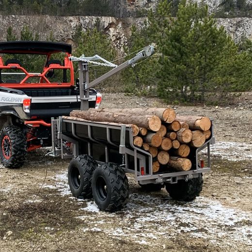 SHARK WOOD 1500, VOZÍK ZA ČTYŘKOLKU, ČERNÝ