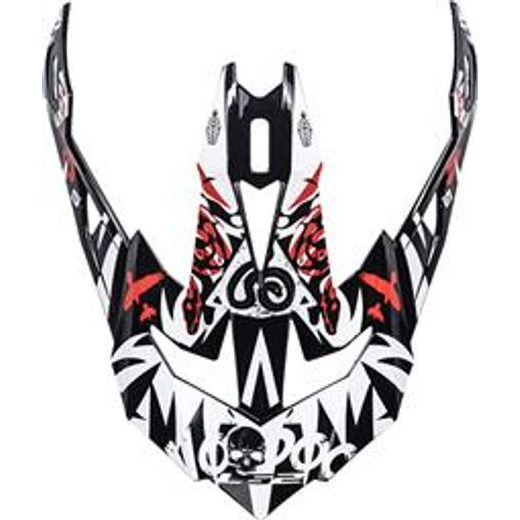 LS2 MX470 PEAK VOODOO BLACK WHITE RED