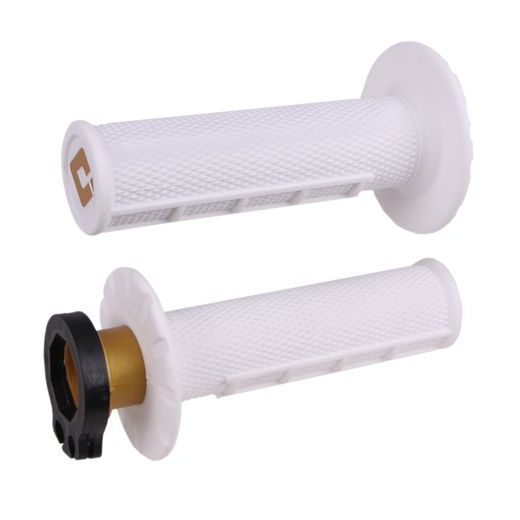 ODI GRIPS MX LOCK-ON V2 HALF-WAFFLE WHITE
