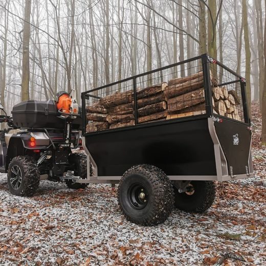 SHARK WOOD 550, VOZÍK ZA ČTYŘKOLKU, ČERNÝ