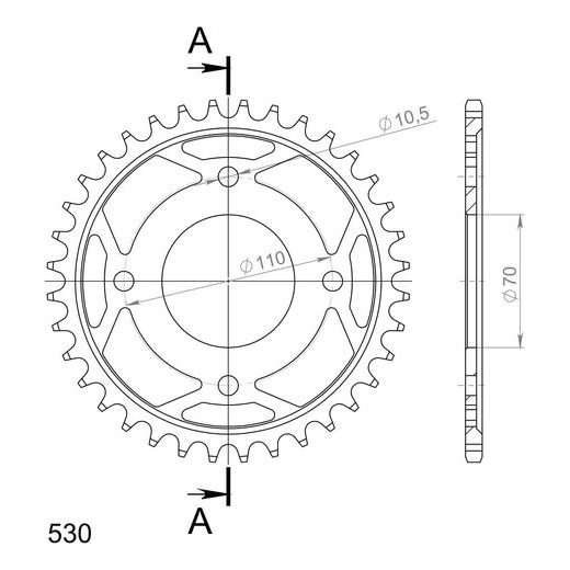 REŤAZOVÁ SADA EK - STRIEBORNÝ REŤAZ 530 DEX, X-KRÚŽOK, KOLIESKO SUPERSPROX, ROZETA SUPERSPROX PRE HONDA CB 400 T 1978-1979