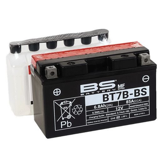 BEZÚDRŽBOVÝ MOTOCYKLOVÝ AKUMULÁTOR BS-BATTERY BT7B-BS (YT7B-BS)