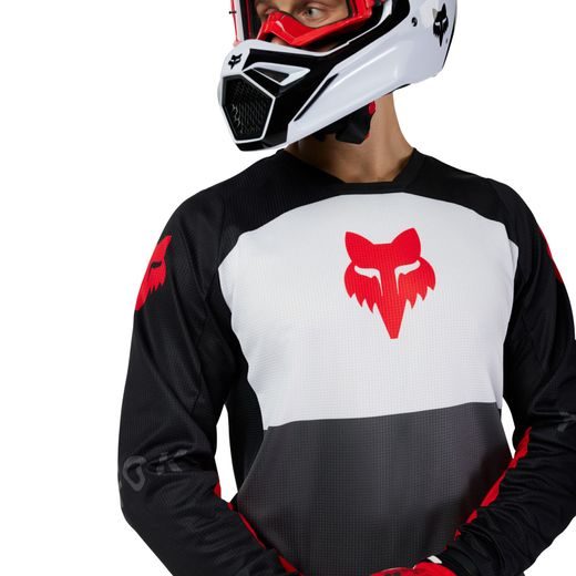 FOX 180 FLOW JERSEY - WHITE/RED