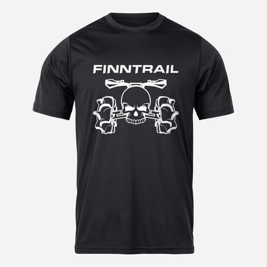 FINNTRAIL T-SHIRT ATV SKULL BLACK