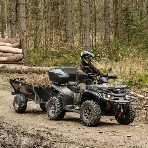 SHARK WOOD 550, VOZÍK ZA ČTYŘKOLKU, ČERNÝ