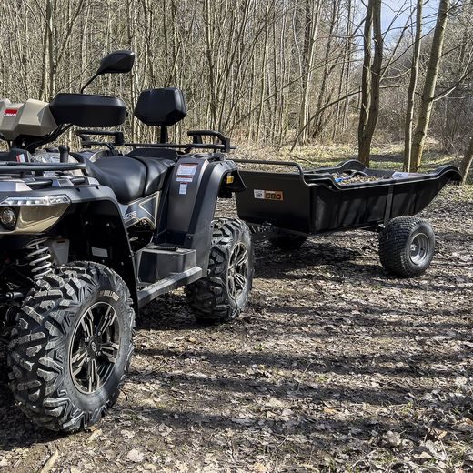 SHARK GARDEN 680, VOZÍK ZA ČTYŘKOLKU, ČERNÝ