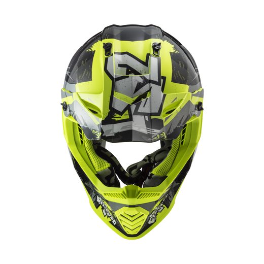 LS2 MX437 FAST EVO MINI CRUSHER BLACK YELLOW