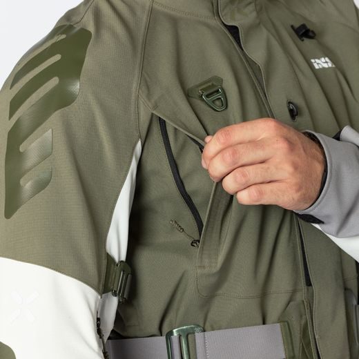 LAMINATED JACKET IXS VENTURE-STX 1.0 X2-011405 LIGHT GREY-OLIVE XS