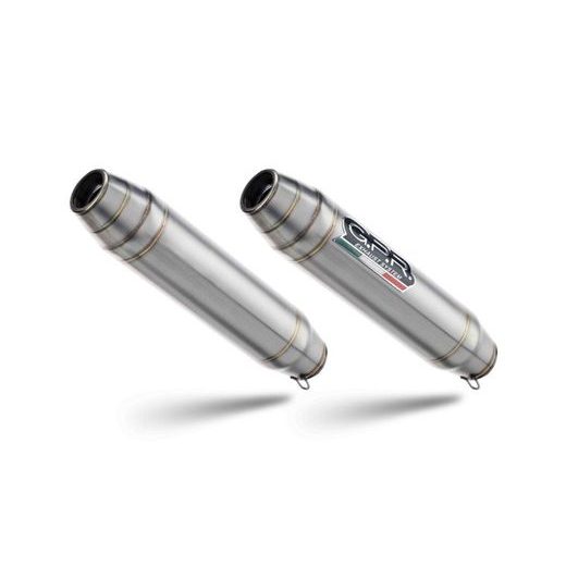 DVOJITÁ KONCOVKA VÝFUKU SLIP - ON GPR DEEPTONE INOX T.71.DE BRUSHED STAINLESS STEEL INCLUDING REMOVABLE DB KILLERS, LINK PIPES AND CATALYSTS