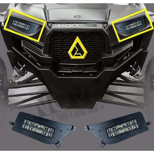 SHARK LED HEADLIGHTS FOR POLARIS ATV, UTV WITH BACKLIGHT, 2PCS