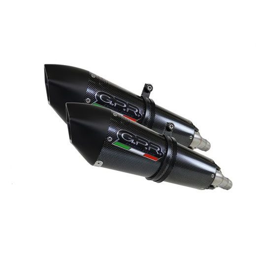 DUAL SLIP-ON EXHAUST GPR GPE ANN. CAT.47.GPAN.PO CARBON LOOK INCLUDING REMOVABLE DB KILLERS, LINK PIPES AND CATALYSTS