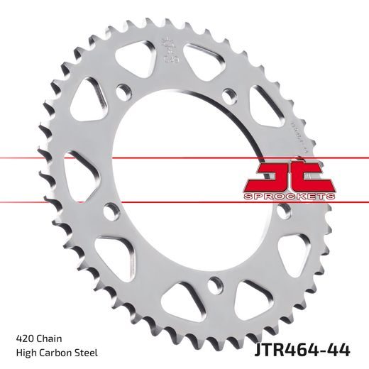 REŤAZOVÁ SADA EK - STRIEBORNÝ REŤAZ 420 SH, NETESNENÝ, KOLIESKO JT, ROZETA JT PRE KAWASAKI KX 60 1983-2003