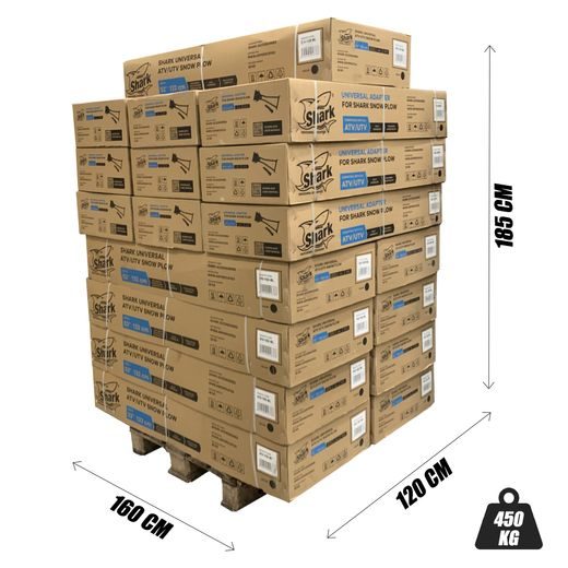 PALLET OF SHARK SNOW PLOW 52" DELUXE BLACK (132CM) 9 SETS