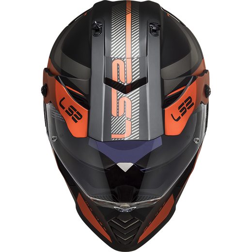 LS2 MX436 PIONEER EVO ADVENTURER MATT BLACK ORANGE