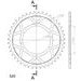 REŤAZOVÁ SADA EK - STRIEBORNÝ REŤAZ 525 SRX, X-KRÚŽOK, KOLIESKO JT POGUMOVANÉ, ROZETA SUPERSPROX PRE YAMAHA MT-10 1000 2016-2021