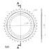 REŤAZOVÁ SADA EK - ČIERNA REŤAZ 520 SRX, X-KRÚŽOK, KOLIESKO SUPERSPROX, ROZETA SUPERSPROX PRE YAMAHA SRX 600 1986-1989